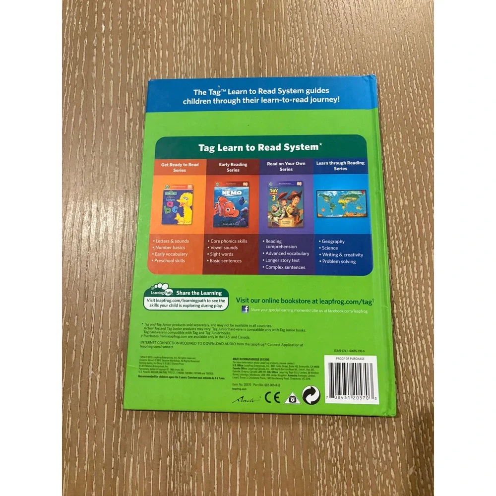Disney Fairies Puzzle Time LeapFrog Tag Learn Through Reading Hardcover Book